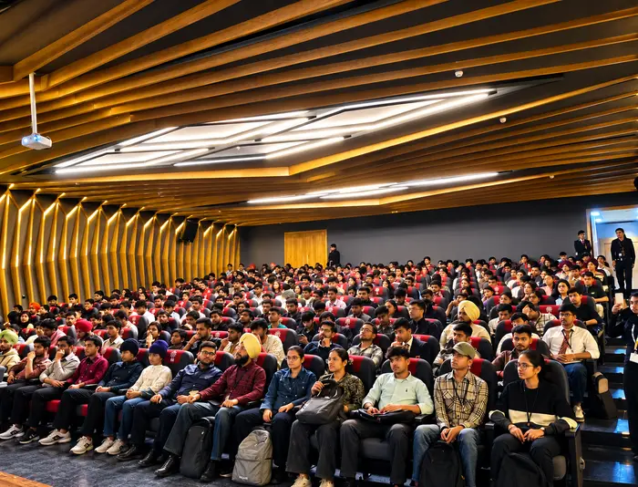 A packed auditorium during a techcadd seminar
