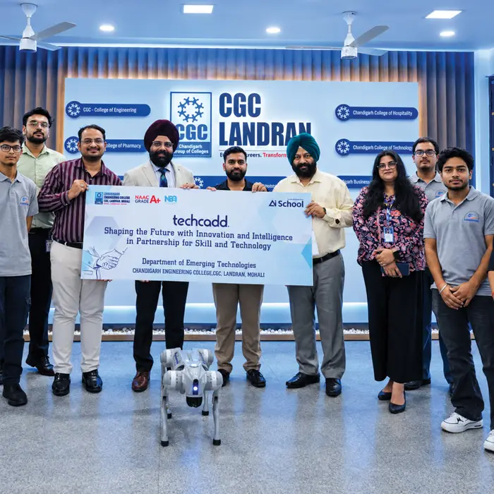 techcadd and CGC Landran announcing their skill and technology partnership