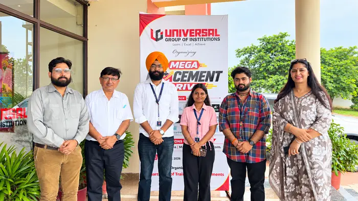 The team at a mega placement drive