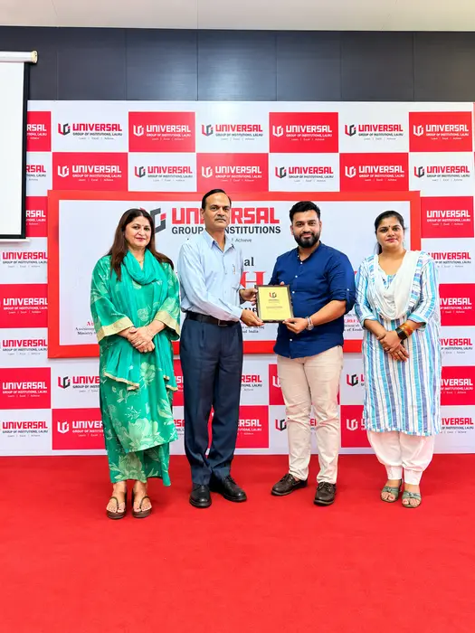 An award presented at Universal Group of Institutions